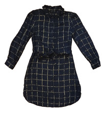 Next navy & gold shirt check