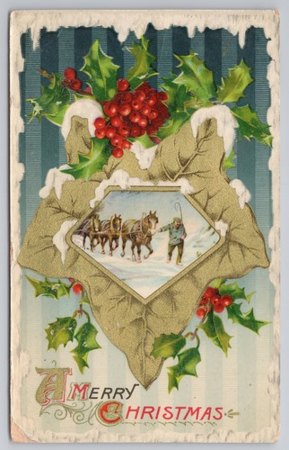 Postcard antique christmas - antique,