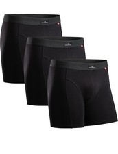 DANISH ENDURANCE Cotton Boxers for Men Stretchy Underwear Trunks Black 3-pack XL