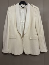 Burberry White Tuxedo Jacket