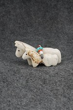 Horses Zuni Fetish Carving -