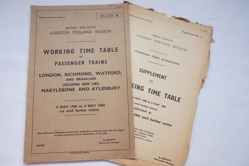 1968 railway working timetable - 1968,