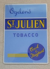 Ogdens St. Julien Tobacco Glass sign, Not Enamel