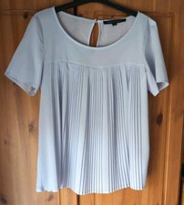 Small Light Blue Sunray Pleat Top French Connection Size S 
