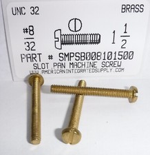 #8-32x1-1/2 Pan Head Slotted