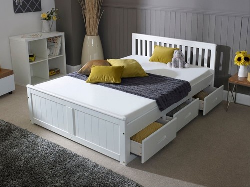 Solid pine 4ft6 captains - 4ft6, bed