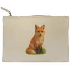 'Red Fox Sitting In A Meadow