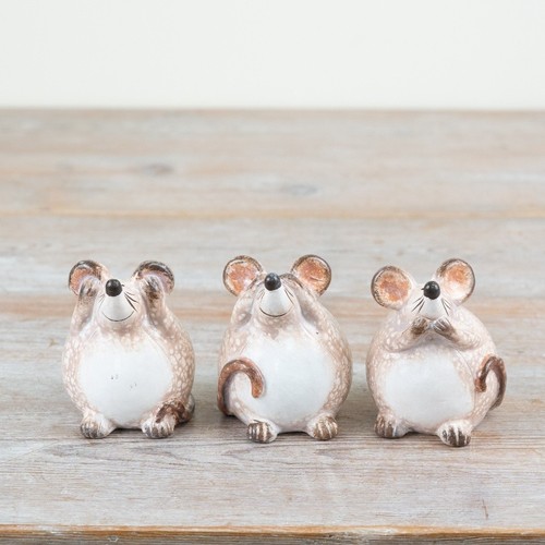Wise mice ceramic - wise,