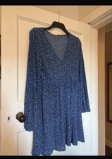 Blue floral dress - uk, 12-14