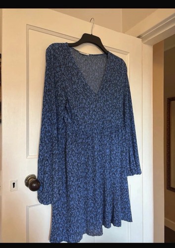 Blue floral dress 14 - blue, uk