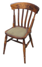 Vintage Solid Wooden 2001 Country Seat Studded Dinning Hall way Bedroom Chair