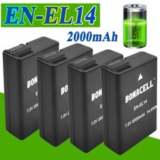 2x 4x 2000mAh EN-EL14 EN-EL14A