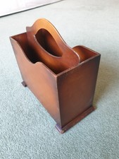 Brown Freestanding Wooden Magazine Rack