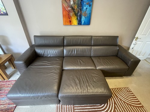 Leather sofa bed and - bed,