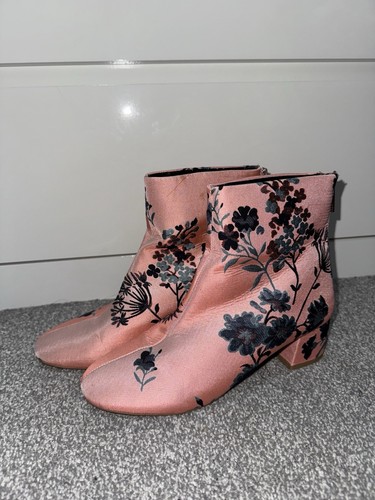 Topshop pink floral zipped