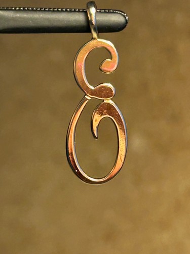 9ct yellow gold pendant letter - yellow,