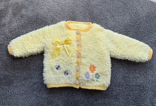New hand knitted faux - fur, baby