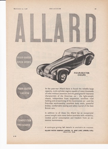 Allard four seater coupe - coupe, and