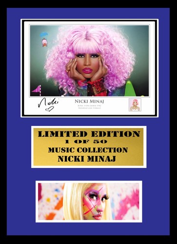 Nicki minaj signed framed - ,