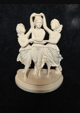 'Three Graces' Alabaster Statue 16"