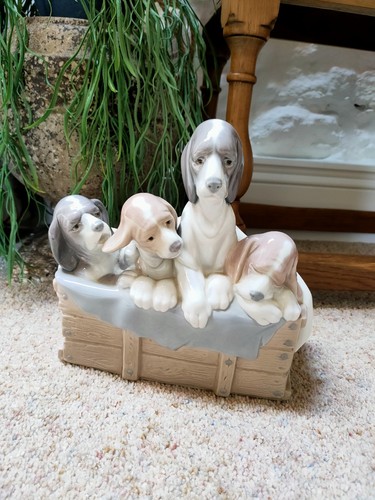 Vintage lladro four beagle - lladro,