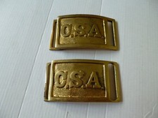Two Belt buckles . both CSA Confederate States of America Brass replicas