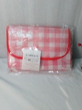 Picnic Blanket, Red And White Plaid Large Picnic Mat Waterproof for Family