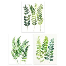 Set of 3 Fern Fronds Leaves