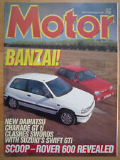1987 MOTOR 9 May Daihatsu Charade GTti Suzuki Swift GTi Jaguar Sovereign RS200
