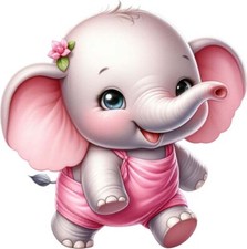 Pink elephant animal - animal, wall