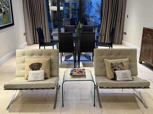 Pair barcelona style chairs - pair, of