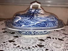 Vintage Wood And Sons Lidded Vegetable Tureen In Woodland Pattern