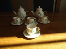 Belleek Miniature Shamrock Tea Set