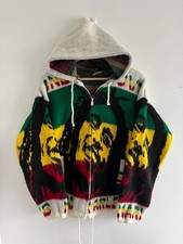 Vintage Bob Marley Tejidos Ruminahui Jumper Jacket Hoodie Unisex Zip L-XL