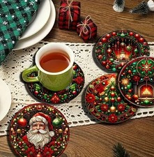 Christmas Theme Coaster Set |