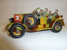 Hausser Kübelwagen Mercedes Rare Flat Radiator Rubber Tire Clockwork Litho 4 Figure