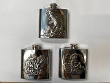 Stainless Steel Outdoor Sports Hip Flask 6oz Brandy Whiskey Bottle Embossed 