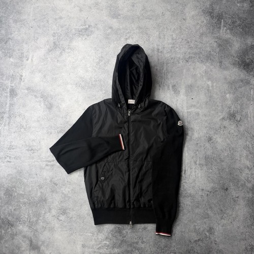 Moncler black tricot cardigan - moncler,