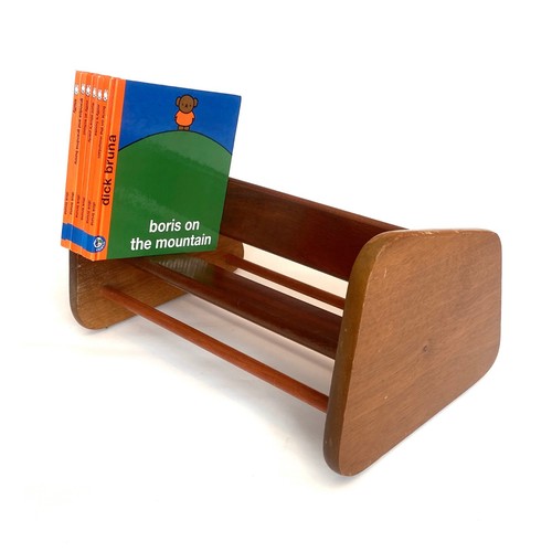 Mid century wooden book trough - book,