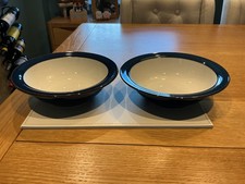 Denby Boston  Cereal / Dessert Bowls x 2 Stoneware Tableware Very Good Condition