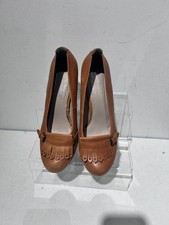 HUSH PUPPIES Brown 2.5” Kitten Heel Leather Court Shoes UK size 5 BNWOB CG S77