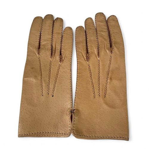 Vintage mens leather gloves - leather,