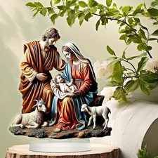 Virgin Mary and Jesus Statue Holy Family Statues Religious Decorative Christmas