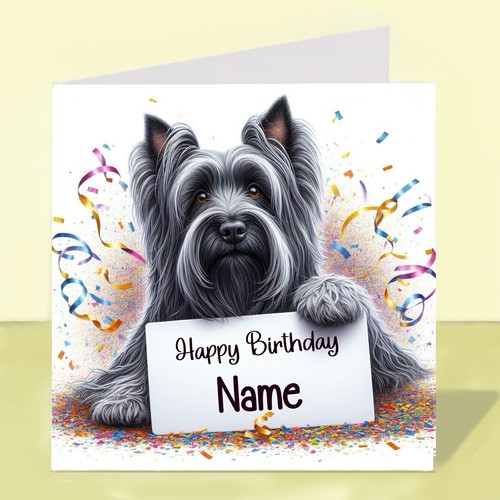 Personalised skye terrier dog - personalised, terrier,