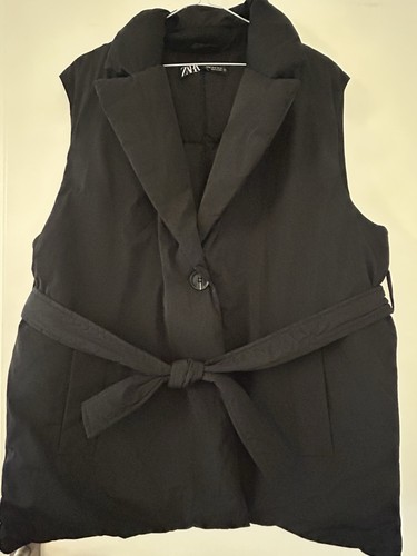Quilted gilet with - belt, size