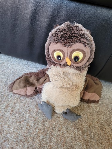 Brown owl hand puppet - owl, soft