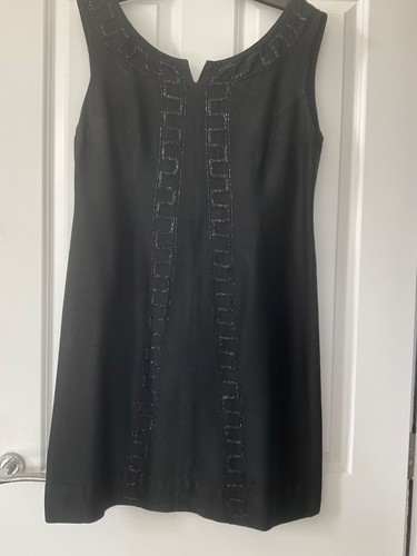 Raw silk effect black dress - silk,