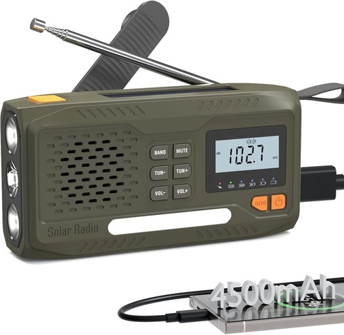 Wind solar radio - up, 4500mah