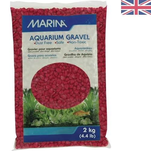 Vibrant red aquarium gravel - red,