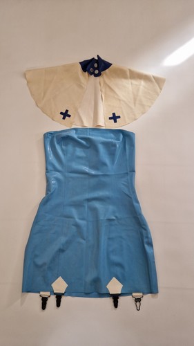 Small boob tube latex dress - latex,